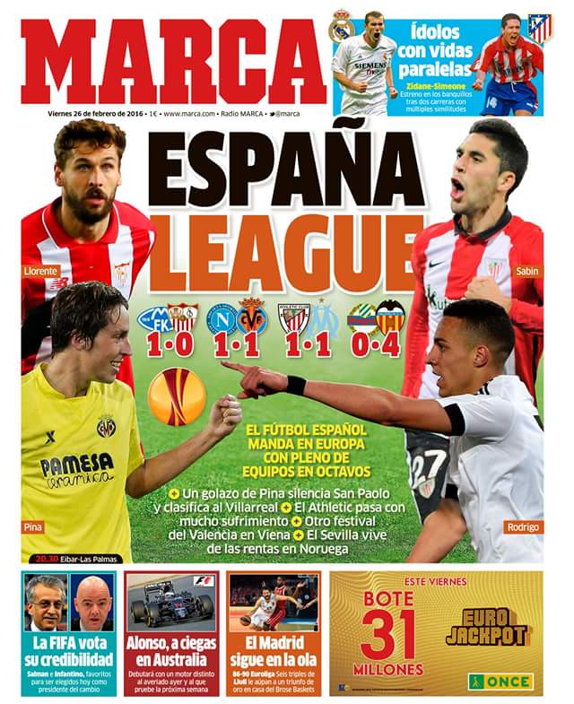 صحف مدريد الجمعة 26-2-2016 ماركا
