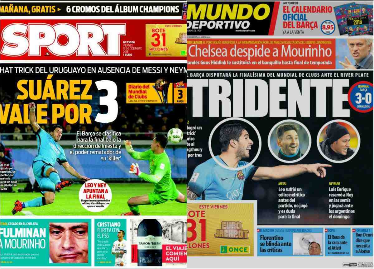صحف برشلونة الجمعة 18-12-2015