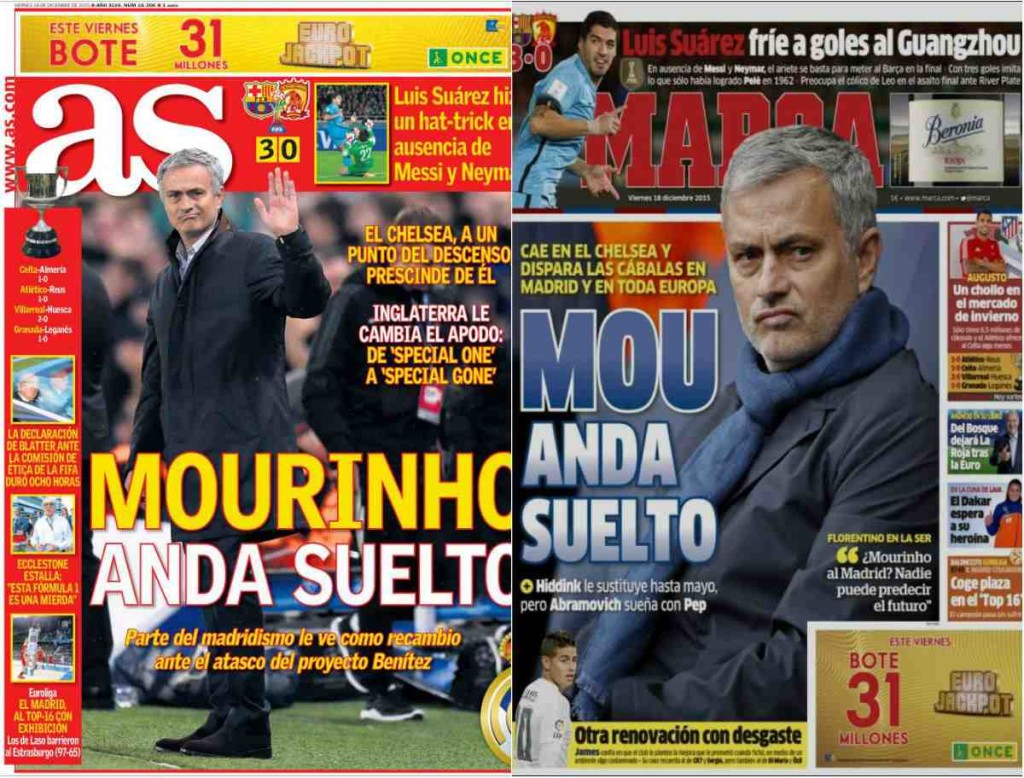 صحف مدريد الجمعة 18-12-2015